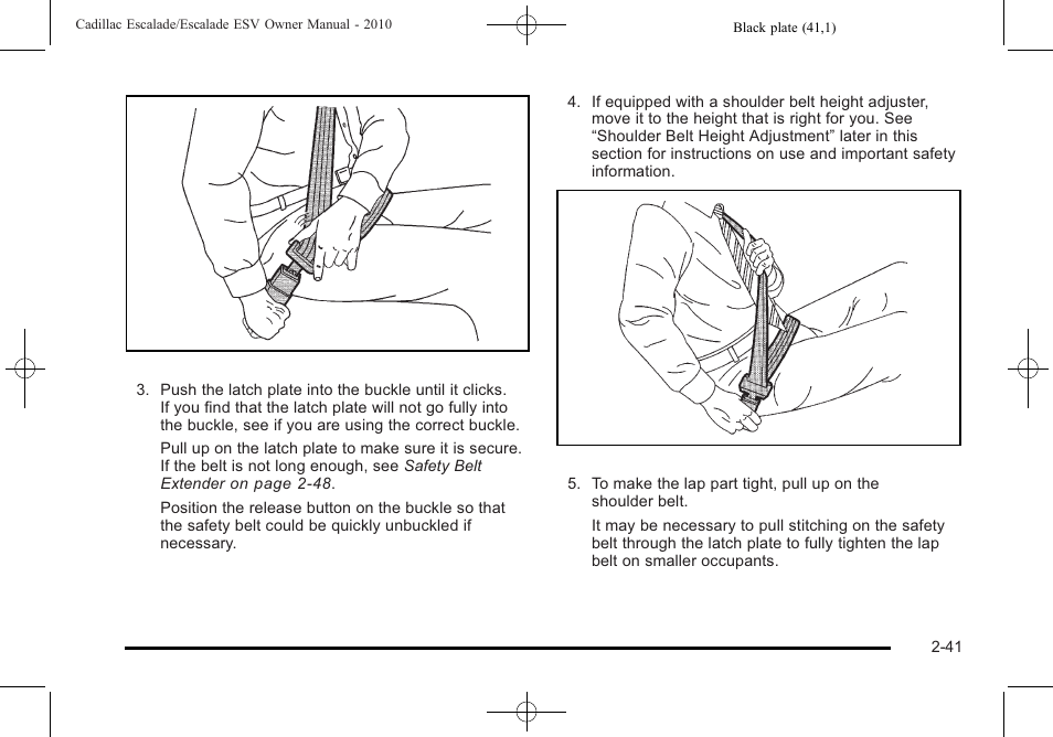 Cadillac 2010 Escalade User Manual | Page 73 / 620