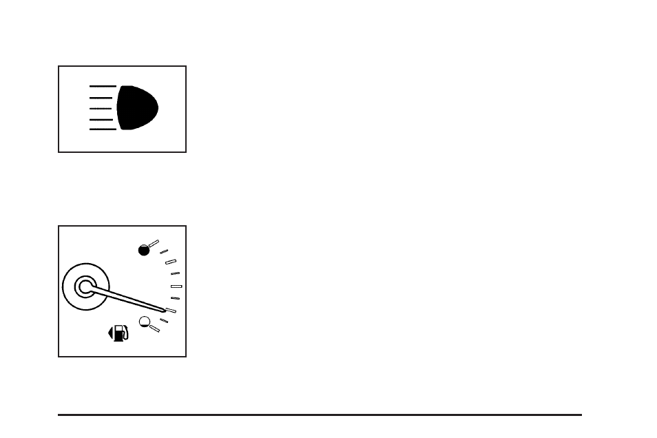 Highbeam on light, Fuel gage, Driver information center (dic) | Driver, Information center (dic), Highbeam on light -61 fuel gage -61, Driver information center (dic) -61 | Cadillac 2010 DTS User Manual | Page 227 / 480