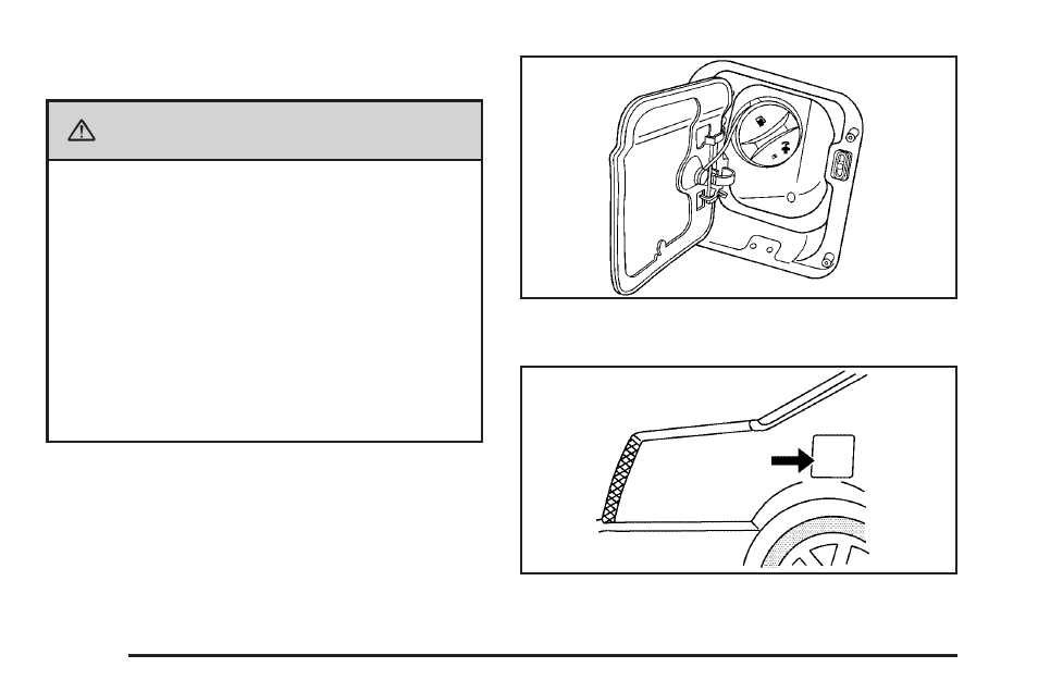 Filling the tank, Filling the tank -8, Warning | Cadillac 2010 DTS User Manual | Page 328 / 480