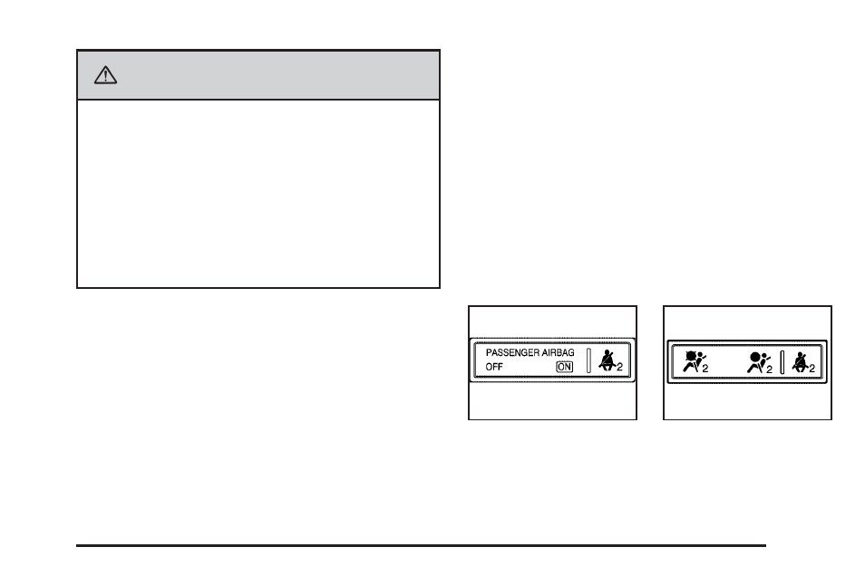 Passenger sensing system, Passenger sensing system -67, Warning | Cadillac 2010 DTS User Manual | Page 99 / 480