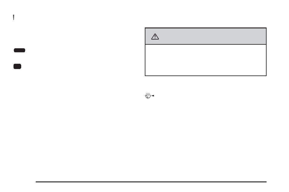 Windshield washer, Windshield washer -10, Caution | Cadillac 2008 SRX User Manual | Page 150 / 448