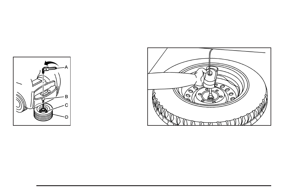 Removing the spare tire | Cadillac 2008 SRX User Manual | Page 362 / 448