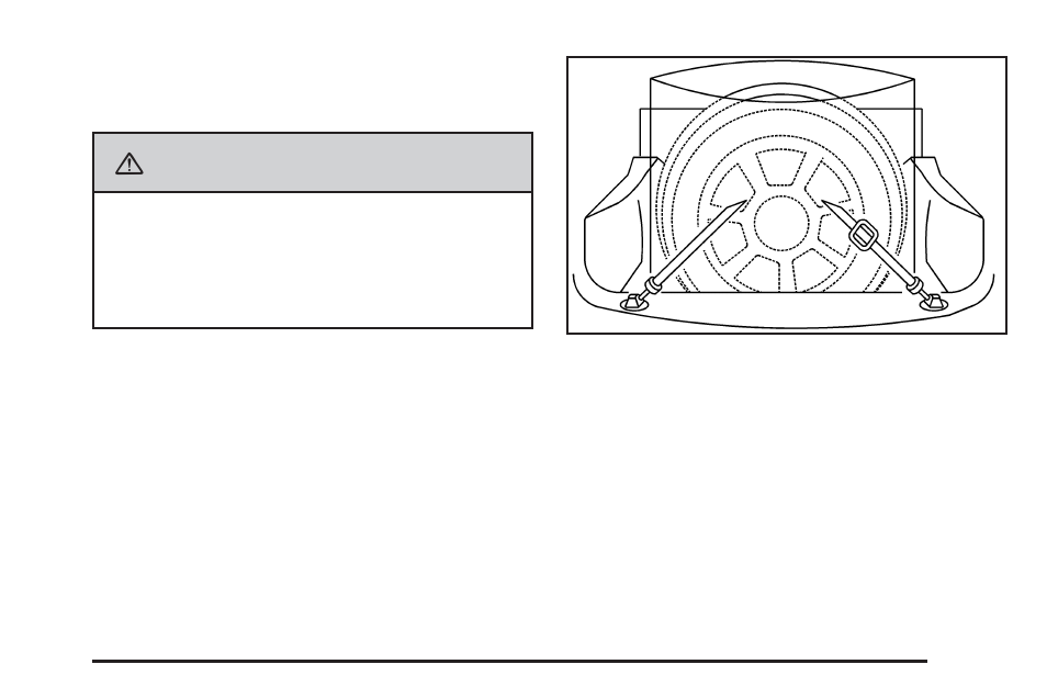 Storing a flat or spare tire and tools, Storing a flat or spare tire and tools -87, Caution | Cadillac 2008 SRX User Manual | Page 371 / 448