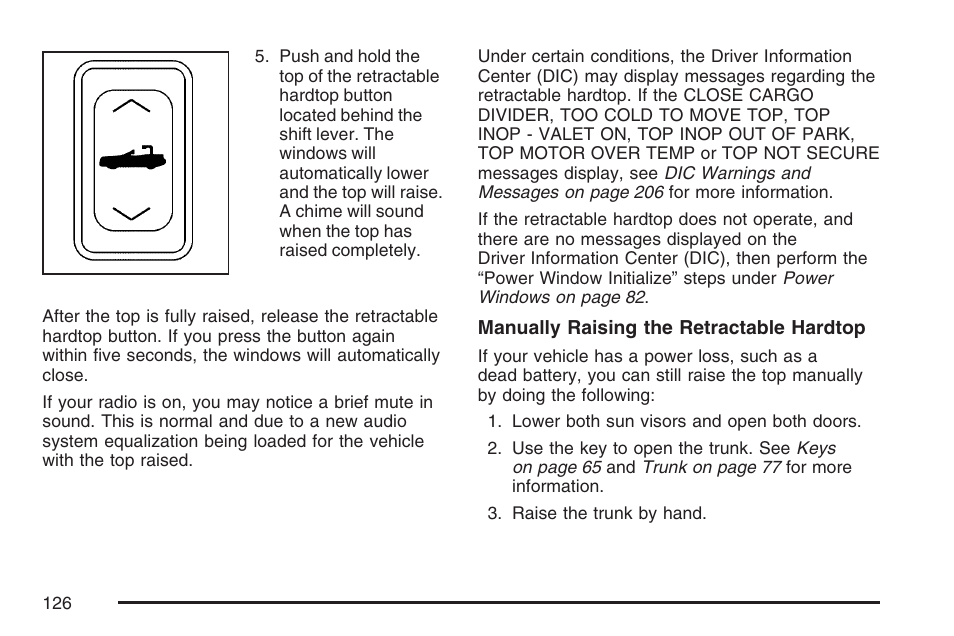 Cadillac 2007 XLR User Manual | Page 126 / 512