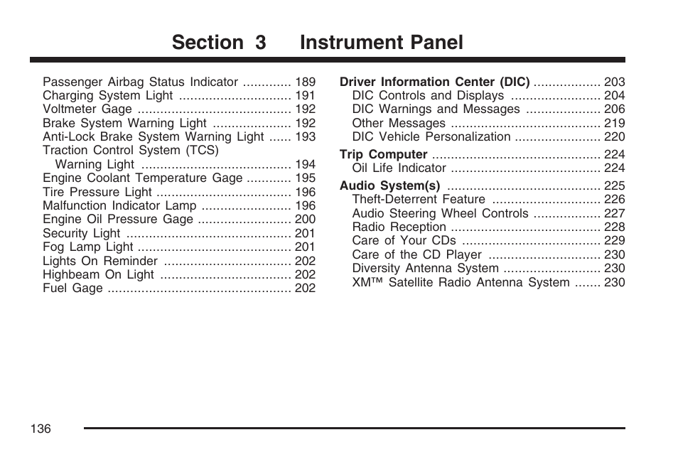 Cadillac 2007 XLR User Manual | Page 136 / 512