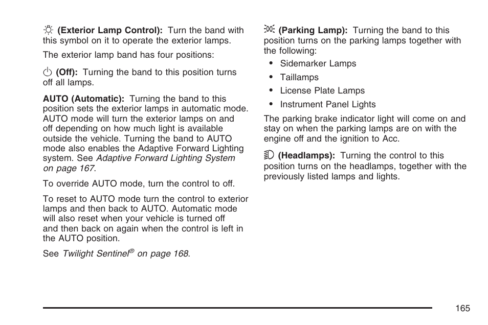 Cadillac 2007 XLR User Manual | Page 165 / 512