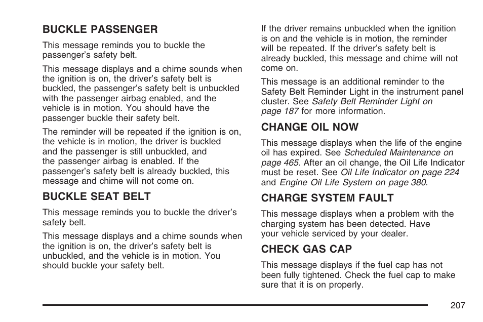 Cadillac 2007 XLR User Manual | Page 207 / 512