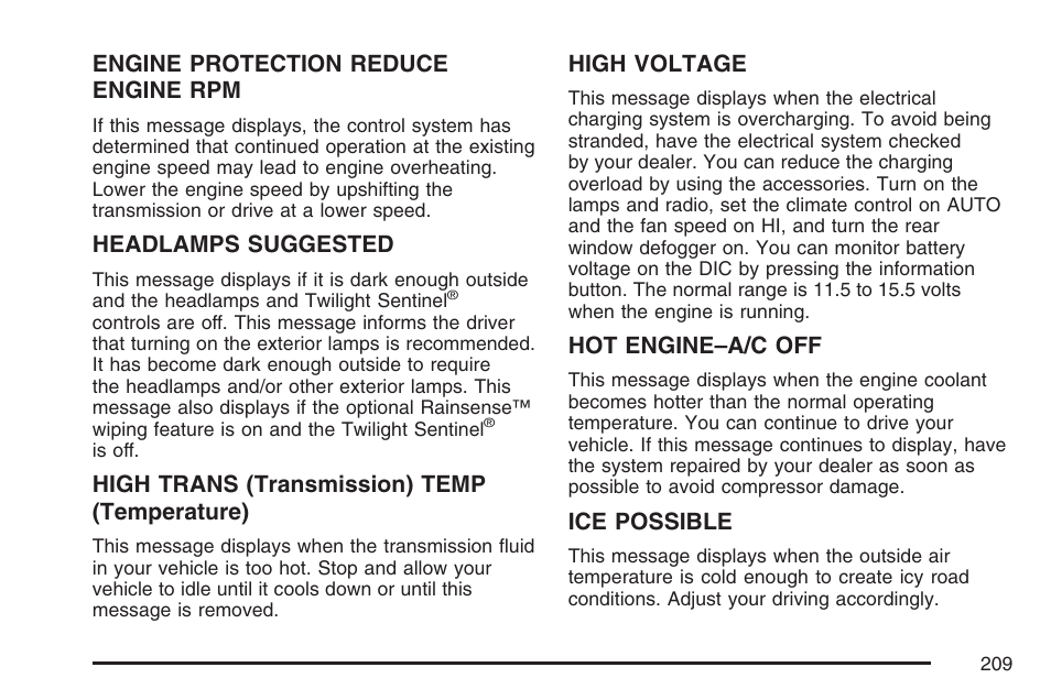 Cadillac 2007 XLR User Manual | Page 209 / 512