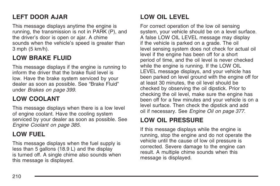 Cadillac 2007 XLR User Manual | Page 210 / 512