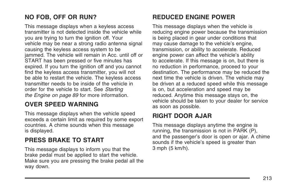 Cadillac 2007 XLR User Manual | Page 213 / 512