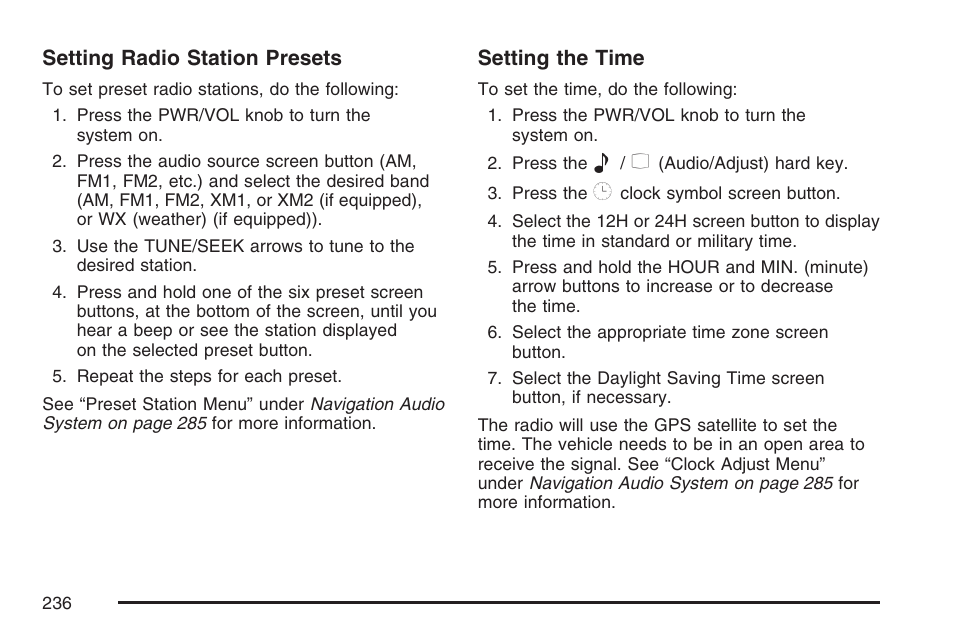 Cadillac 2007 XLR User Manual | Page 236 / 512