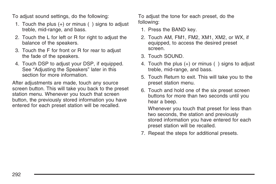 Cadillac 2007 XLR User Manual | Page 292 / 512