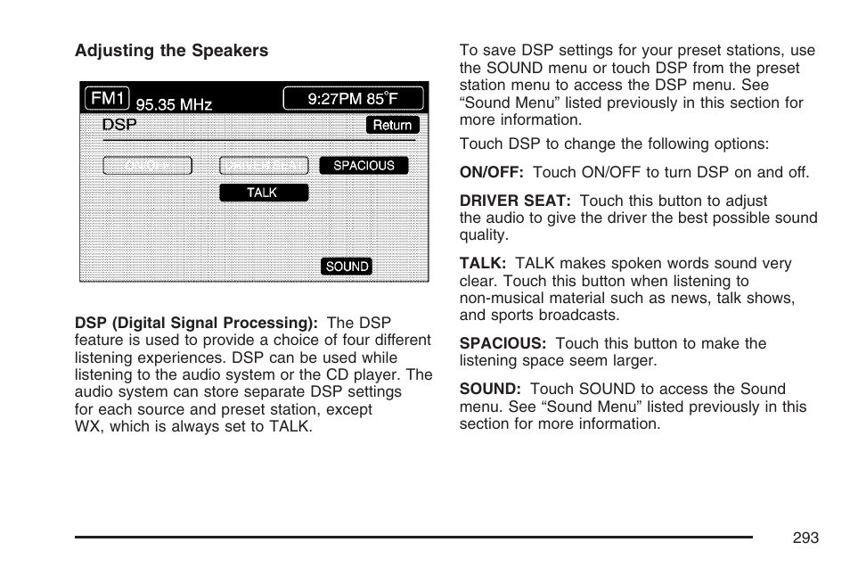 Cadillac 2007 XLR User Manual | Page 293 / 512