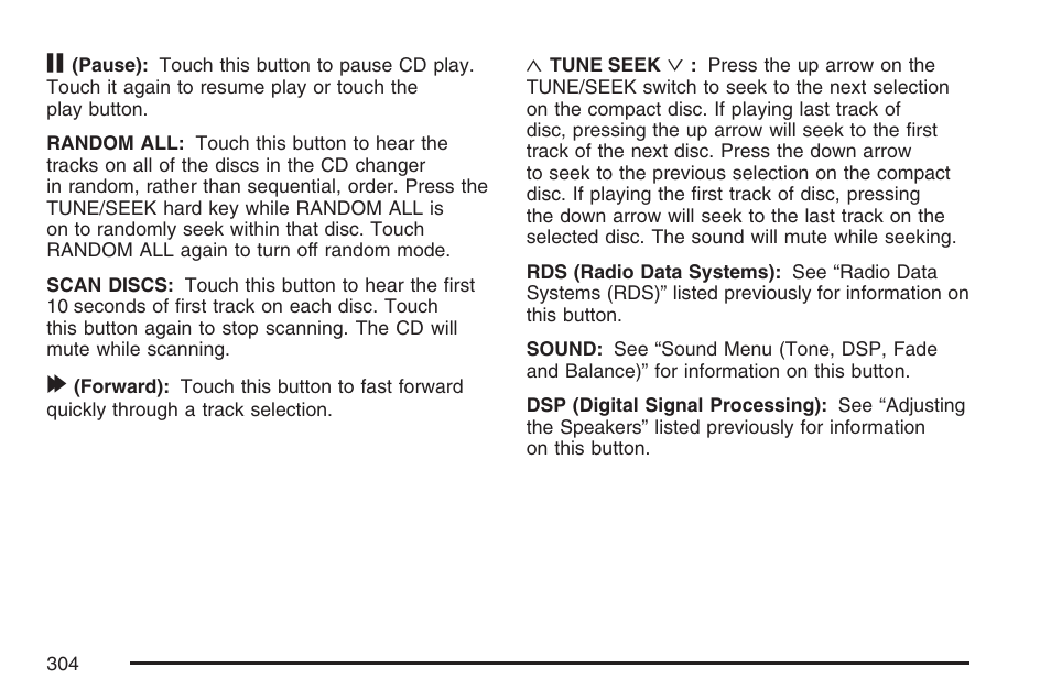 Cadillac 2007 XLR User Manual | Page 304 / 512