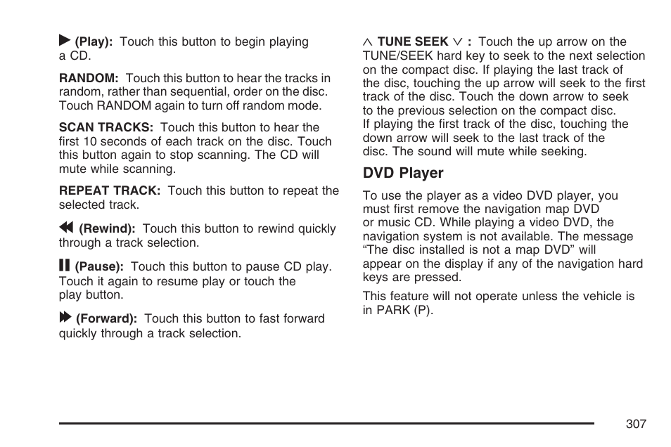 Cadillac 2007 XLR User Manual | Page 307 / 512