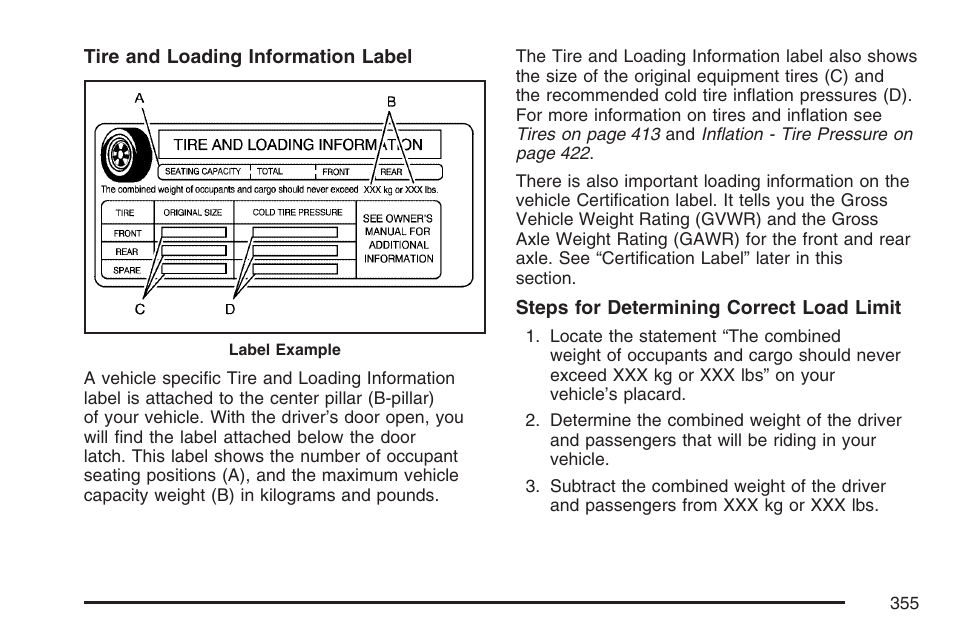 Cadillac 2007 XLR User Manual | Page 355 / 512