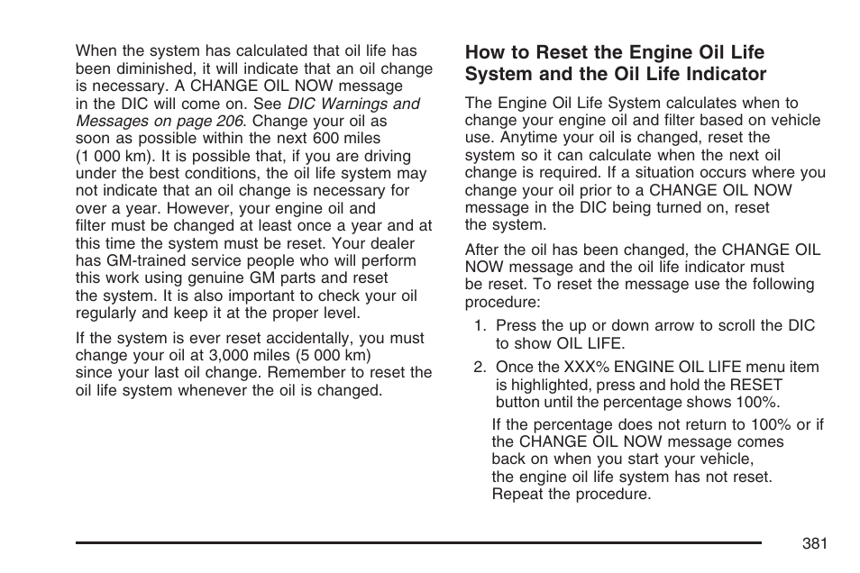 Cadillac 2007 XLR User Manual | Page 381 / 512