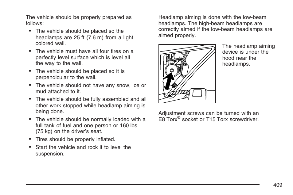 Cadillac 2007 XLR User Manual | Page 409 / 512