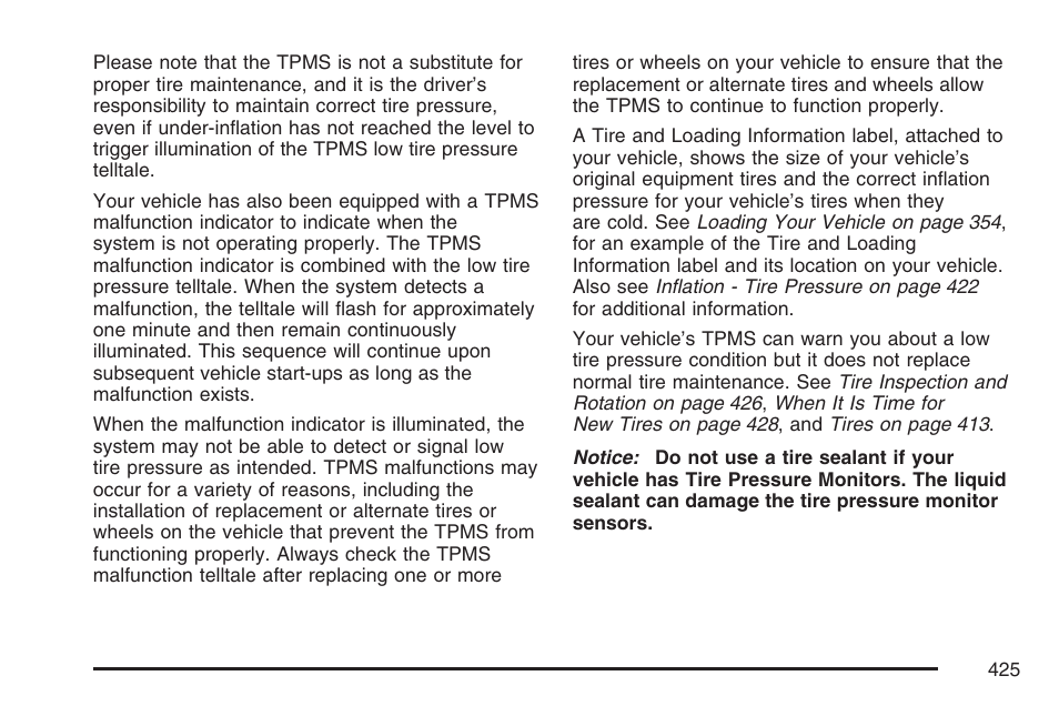 Cadillac 2007 XLR User Manual | Page 425 / 512