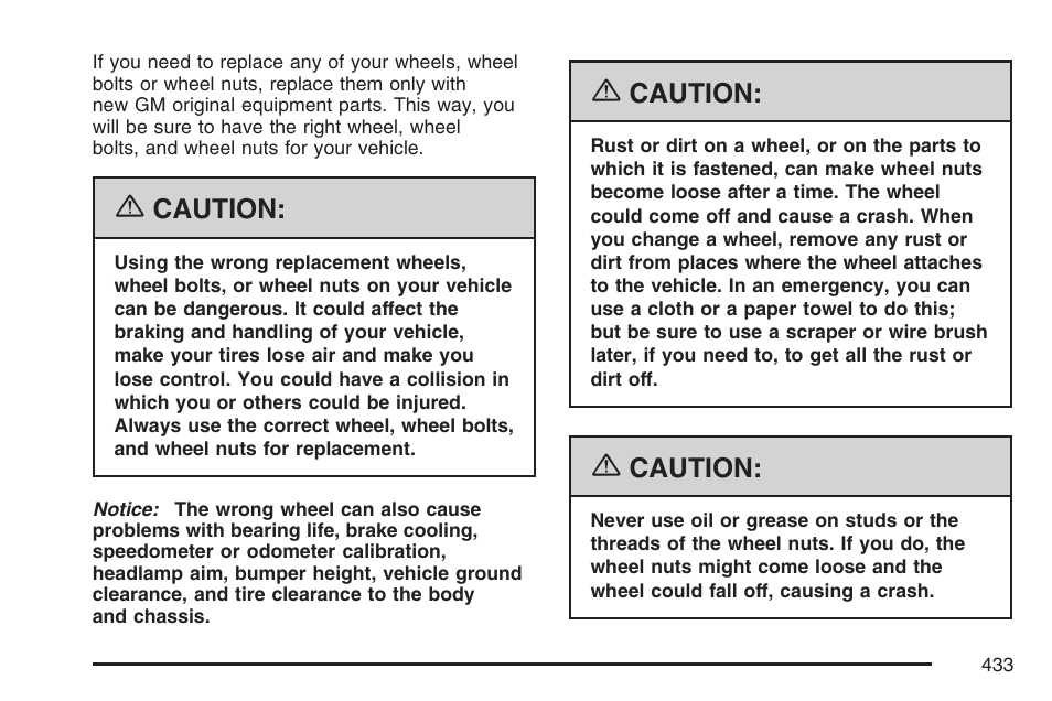 Cadillac 2007 XLR User Manual | Page 433 / 512