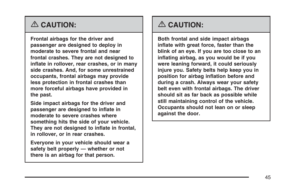 Cadillac 2007 XLR User Manual | Page 45 / 512