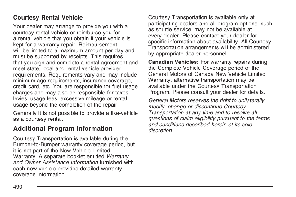 Cadillac 2007 XLR User Manual | Page 490 / 512