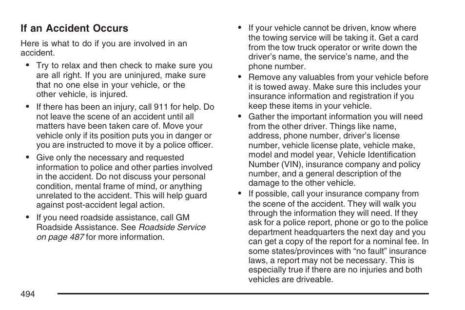 Cadillac 2007 XLR User Manual | Page 494 / 512