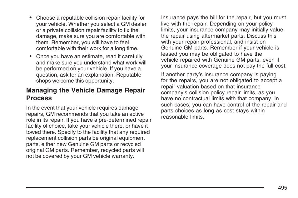 Cadillac 2007 XLR User Manual | Page 495 / 512