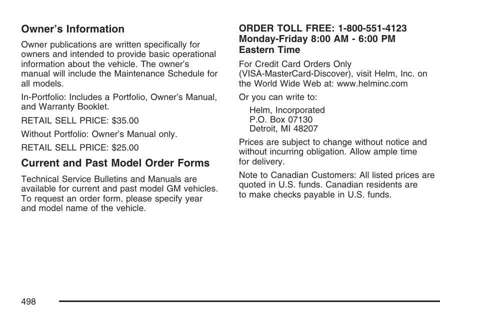 Cadillac 2007 XLR User Manual | Page 498 / 512