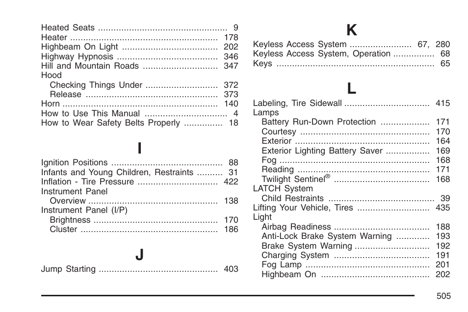 Cadillac 2007 XLR User Manual | Page 505 / 512