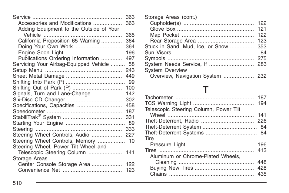 Cadillac 2007 XLR User Manual | Page 510 / 512