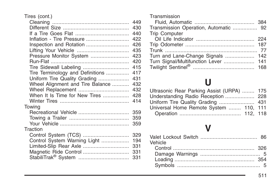 Cadillac 2007 XLR User Manual | Page 511 / 512