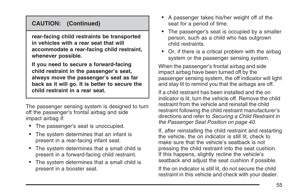 Cadillac 2007 XLR User Manual | Page 55 / 512