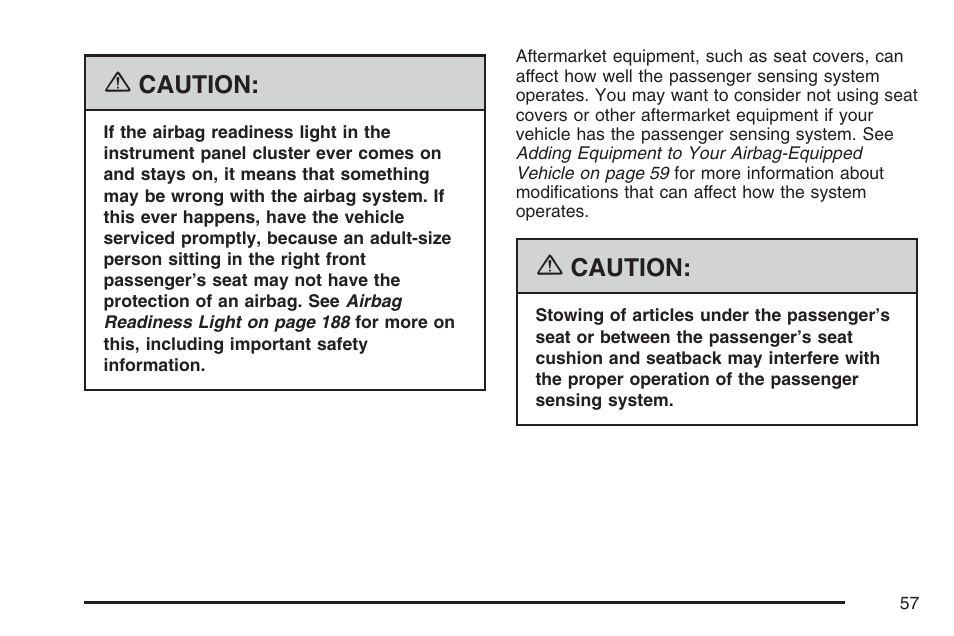 Cadillac 2007 XLR User Manual | Page 57 / 512