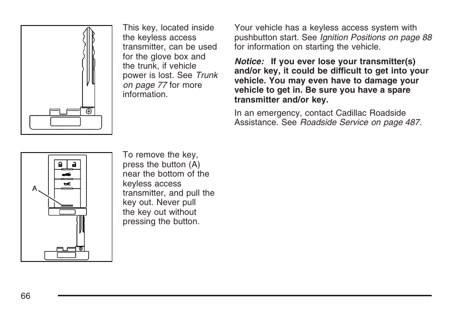 Cadillac 2007 XLR User Manual | Page 66 / 512