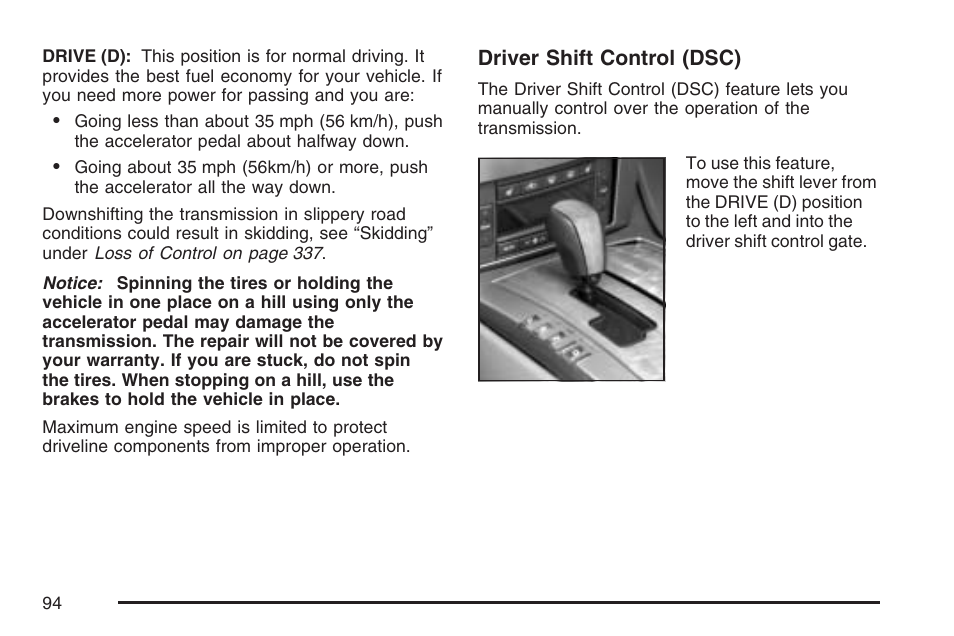 Cadillac 2007 XLR User Manual | Page 94 / 512