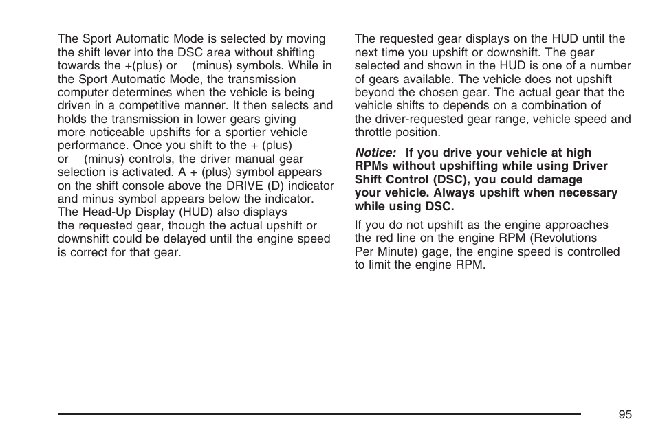 Cadillac 2007 XLR User Manual | Page 95 / 512