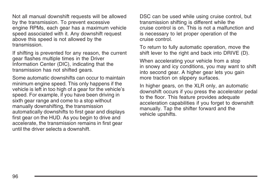 Cadillac 2007 XLR User Manual | Page 96 / 512