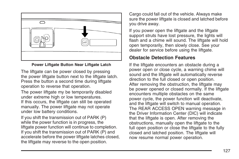 Cadillac 2007 Escalade User Manual | Page 127 / 570