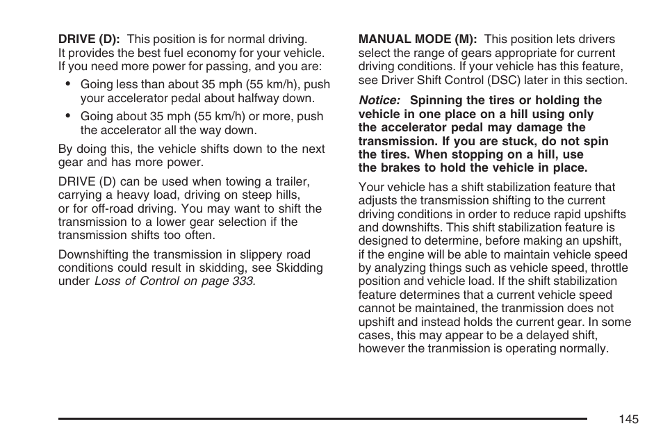 Cadillac 2007 Escalade User Manual | Page 145 / 570