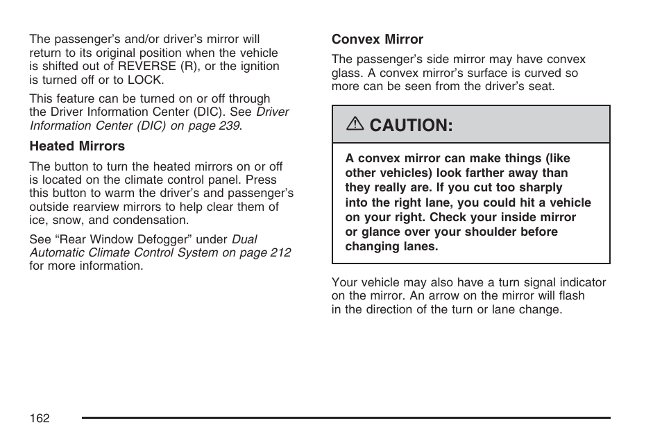 Caution | Cadillac 2007 Escalade User Manual | Page 162 / 570