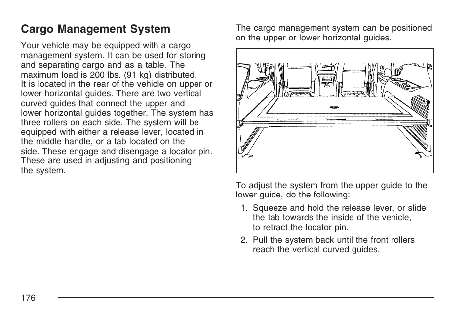 Cargo management system | Cadillac 2007 Escalade User Manual | Page 176 / 570