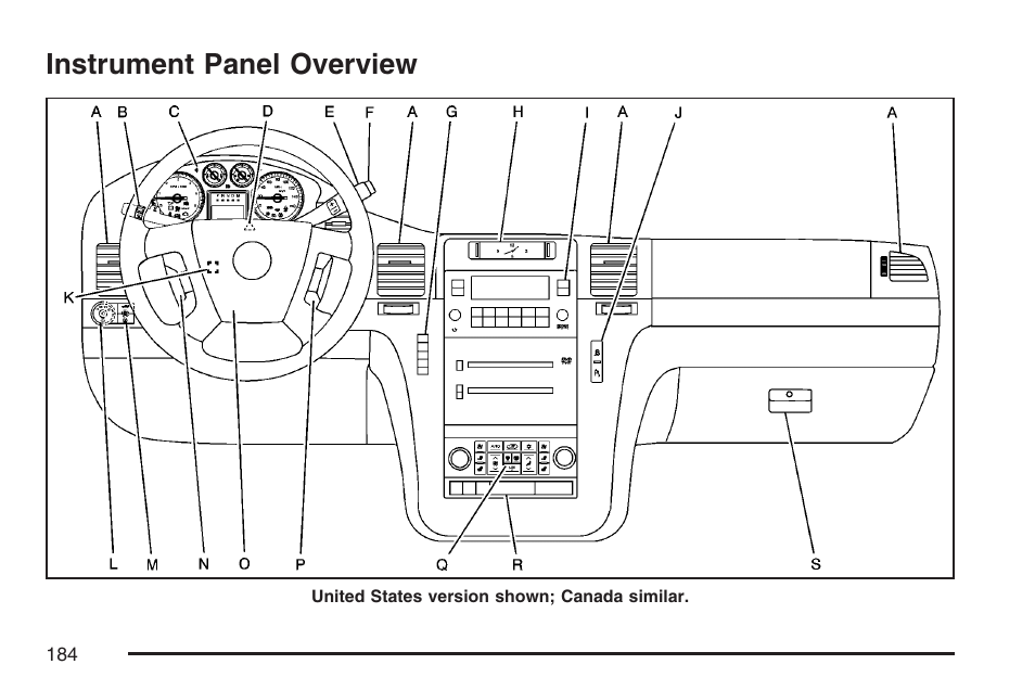 Instrument panel overview | Cadillac 2007 Escalade User Manual | Page 184 / 570