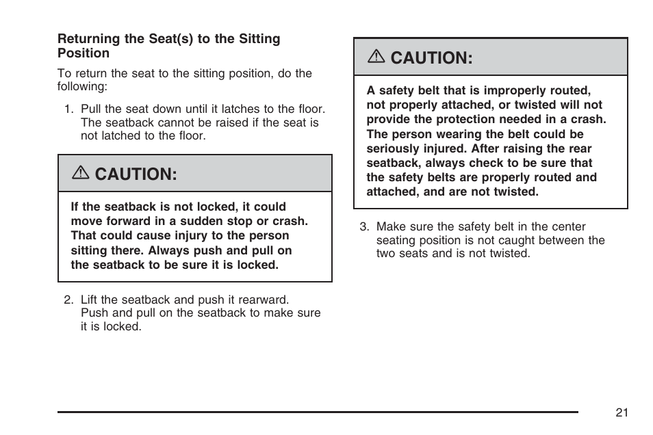 Caution | Cadillac 2007 Escalade User Manual | Page 21 / 570