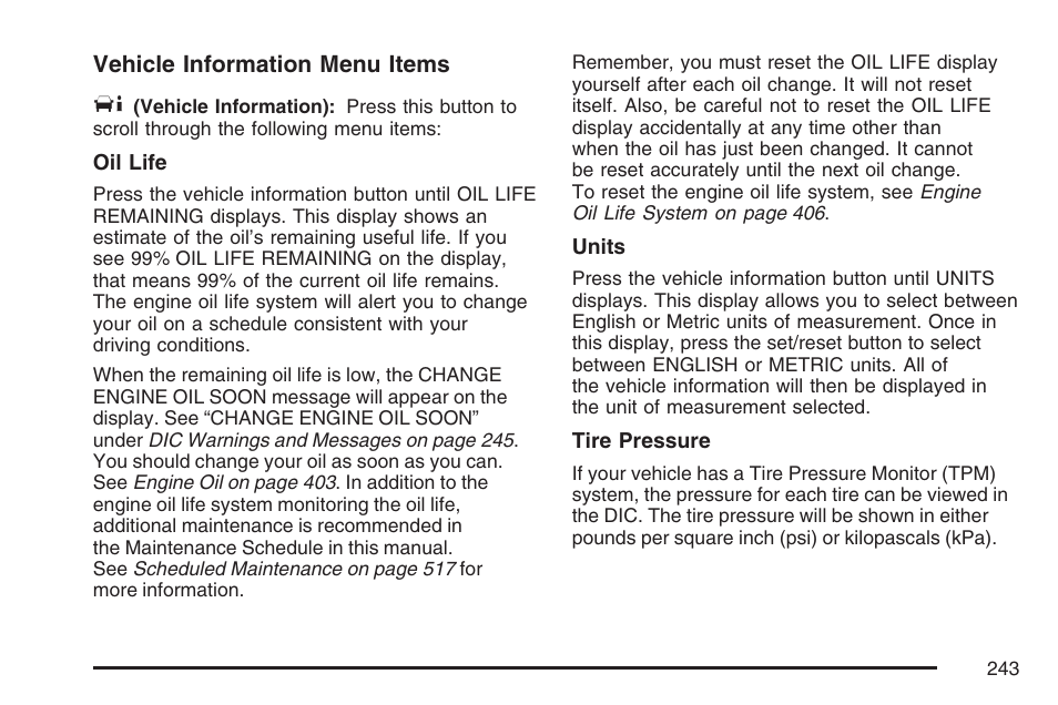 Cadillac 2007 Escalade User Manual | Page 243 / 570