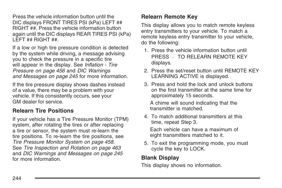 Cadillac 2007 Escalade User Manual | Page 244 / 570