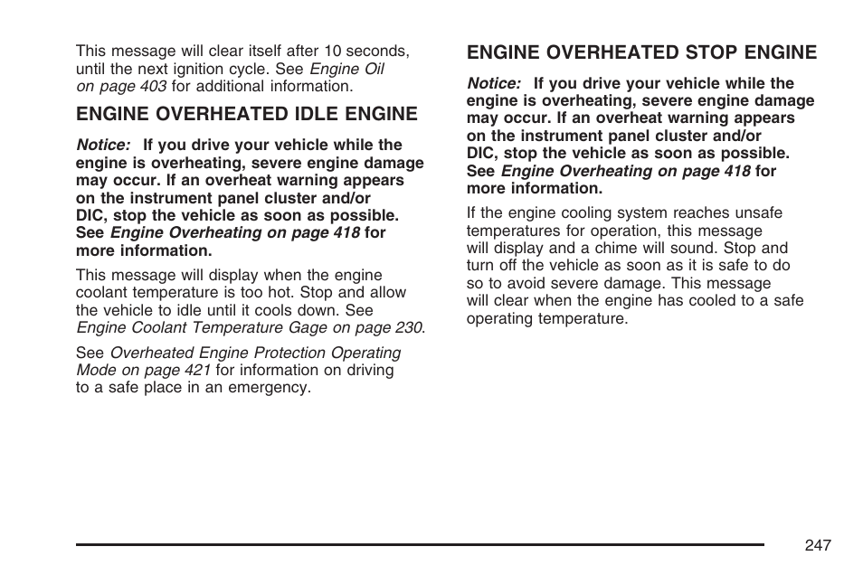 Cadillac 2007 Escalade User Manual | Page 247 / 570