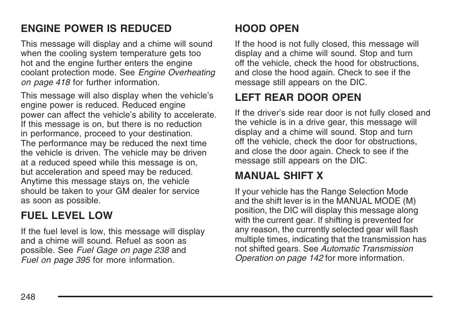 Cadillac 2007 Escalade User Manual | Page 248 / 570