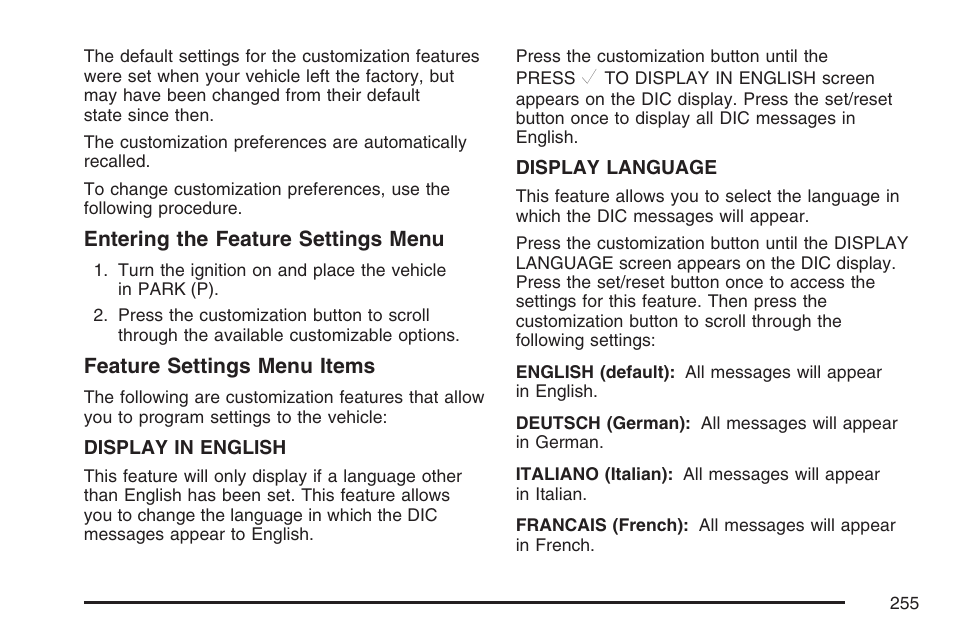 Cadillac 2007 Escalade User Manual | Page 255 / 570