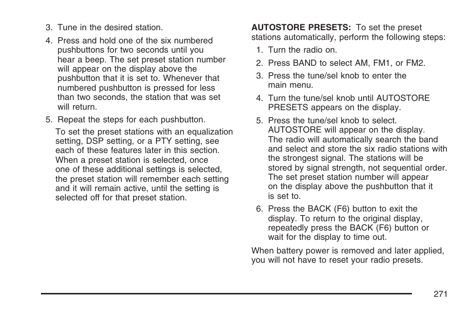 Cadillac 2007 Escalade User Manual | Page 271 / 570